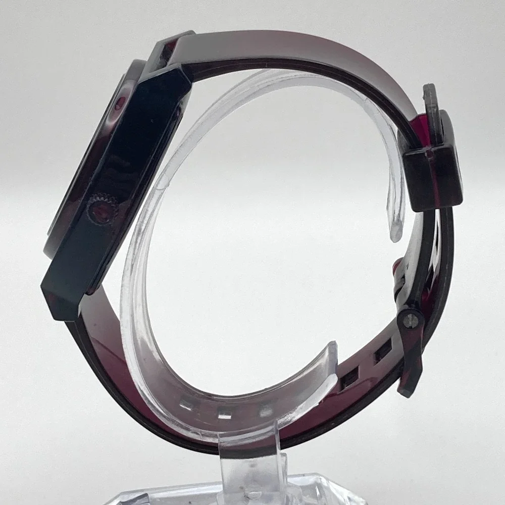 Nixon The Time Teller P Mens Watch 39mm Purple Minimal Polycarbonate New Battery